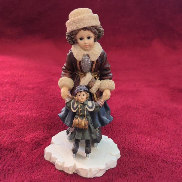Yesterday's Child Figurine " Kristina with Nicole...Skaters Waltz" - Picture 2 of 8